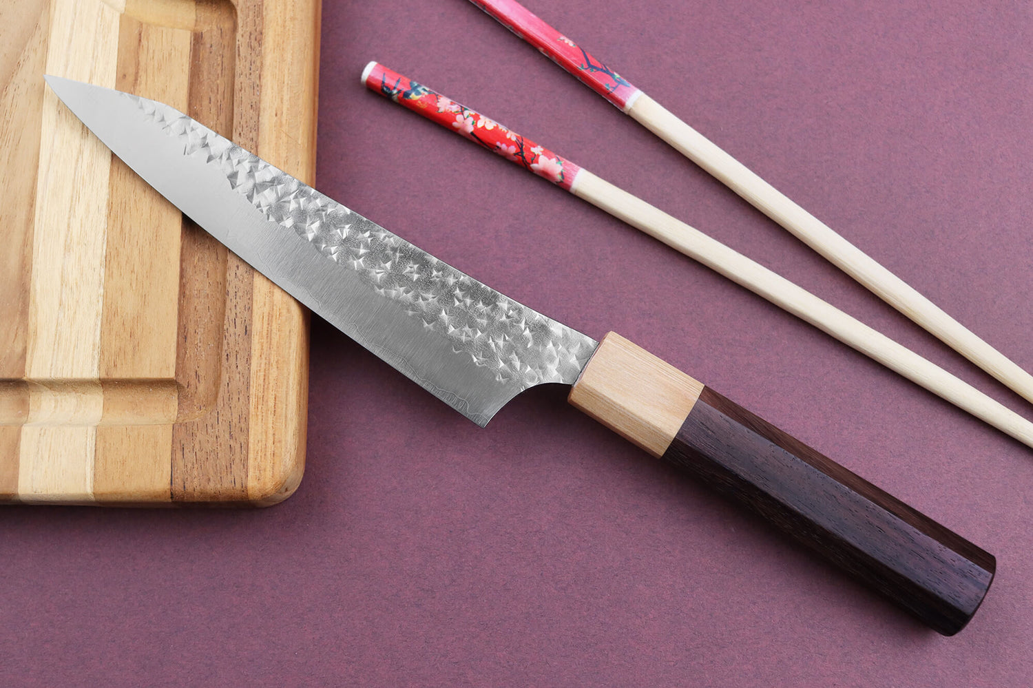 Couteau universel kiritsuke japonais artisanal martelé Yu Kurosaki senko 15cm acier SG2