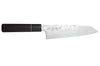 Couteau santoku 19,5cm japonais artisanal Sukenari ZDP-189 damas manche en ébène