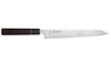 Couteau sujihiki kiritsuke 27cm japonais artisanal Sukenari ZDP-189 damas manche en ébène