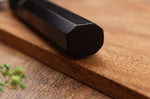 Couteau santoku 19,5cm japonais artisanal Sukenari ZDP-189 damas manche en ébène