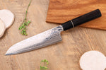 Couteau santoku 19,5cm japonais artisanal Sukenari ZDP-189 damas manche en ébène