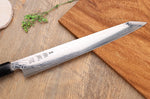Couteau sujihiki kiritsuke 27cm japonais artisanal Sukenari ZDP-189 damas manche en ébène
