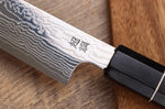 Couteau sujihiki kiritsuke 27cm japonais artisanal Sukenari ZDP-189 damas manche en ébène