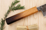 Couteau de chef kiritsuke 21cm japonais artisanal Wusaki Yaketa AUS10 damas