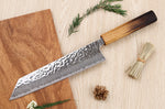 Couteau de chef kiritsuke 21cm japonais artisanal Wusaki Yaketa AUS10 damas