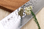Couteau de chef kiritsuke 21cm japonais artisanal Wusaki Yaketa AUS10 damas