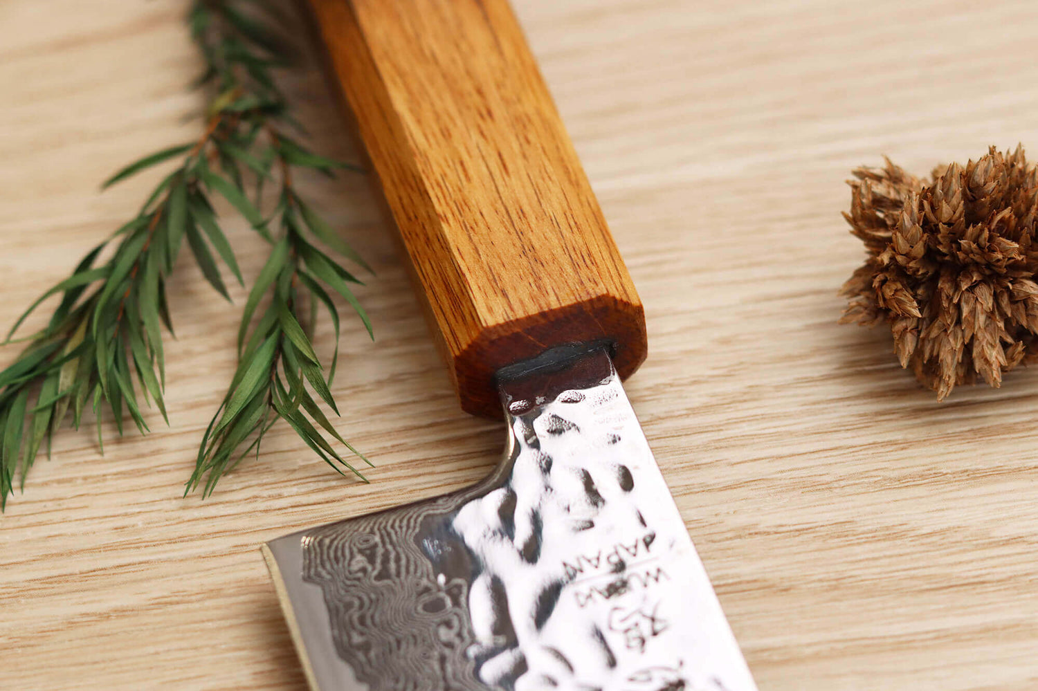 Couteau de chef kiritsuke 21cm japonais artisanal Wusaki Yaketa AUS10 damas