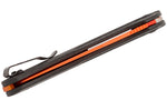 Couteau pliant Benchmade Taggedout 15535OR-01 lame orange manche fibre de carbone noir 11,7cm