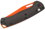 Couteau pliant Benchmade Taggedout 15535OR-01 lame orange manche fibre de carbone noir 11,7cm