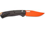 Couteau pliant Benchmade Taggedout 15535OR-01 lame orange manche fibre de carbone noir 11,7cm