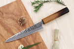 Couteau universel japonais artisanal Wusaki Yaketa AUS10 damas 15cm