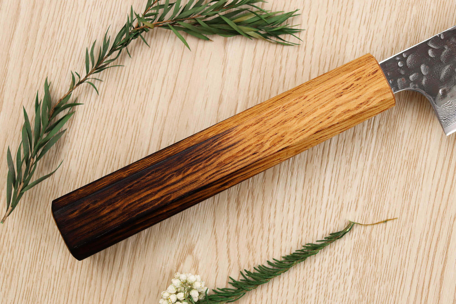 Couteau sujihiki japonais artisanal Wusaki Yaketa AUS10 damas 27cm