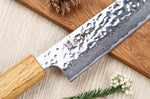 Couteau sujihiki japonais artisanal Wusaki Yaketa AUS10 damas 27cm