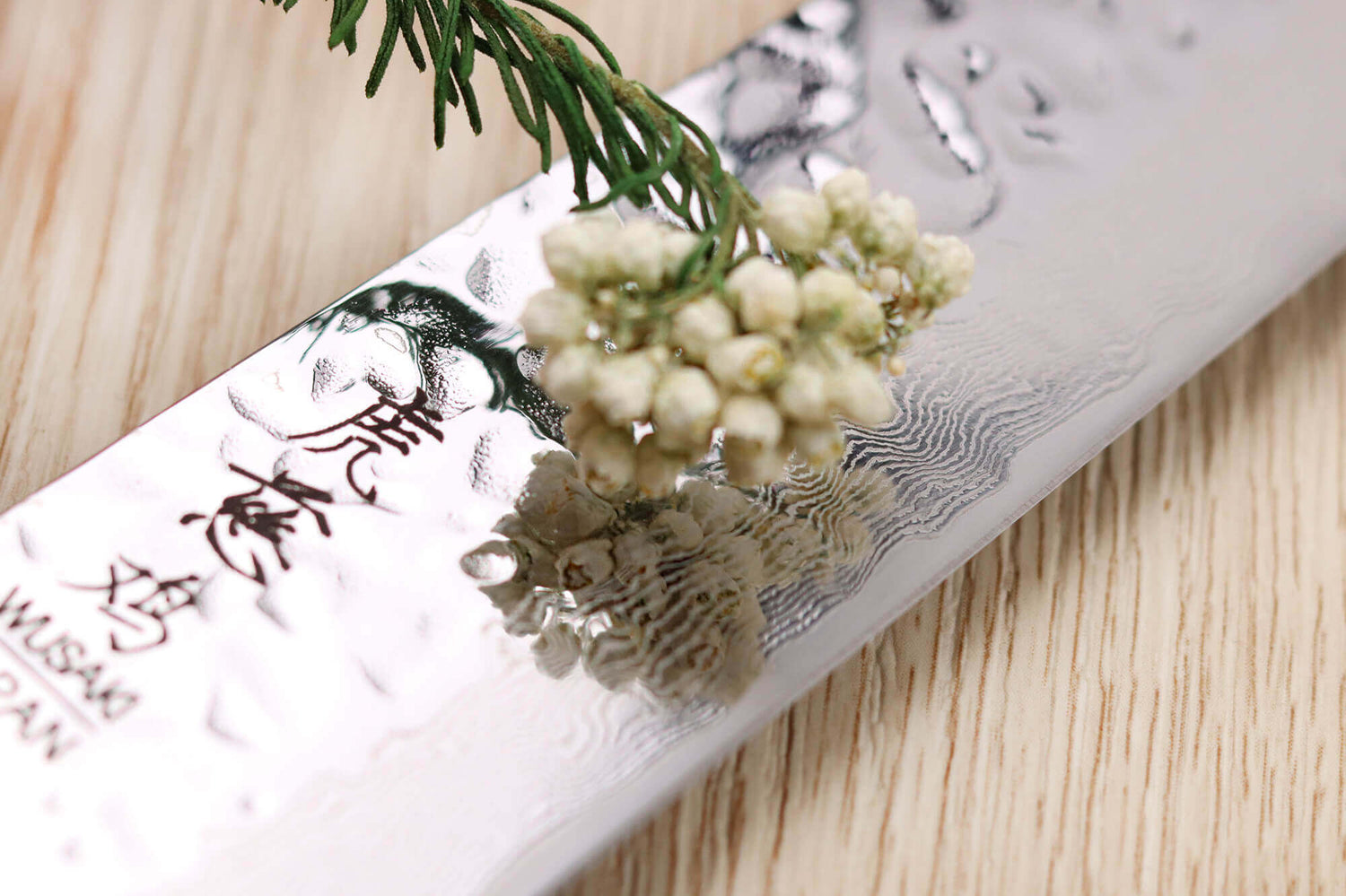 Couteau sujihiki japonais artisanal Wusaki Yaketa AUS10 damas 27cm