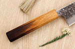 Couteau de chef japonais artisanal Wusaki Yaketa AUS10 damas 21cm