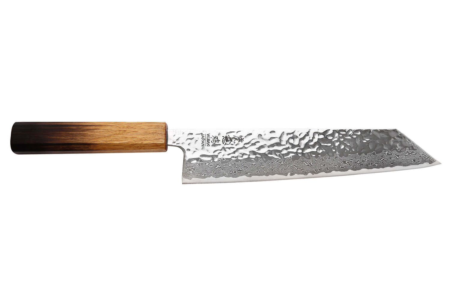 Couteau de chef kiritsuke 21cm japonais artisanal Wusaki Yaketa AUS10 damas