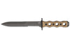 Couteau Benchmade SOCP 185SBK_1 lame semi-dentée 18cm manche ajouré en G10 taupe avec étui