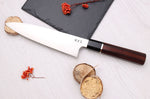 Couteau de chef 21cm japonais artisanal Sukenari HAP40 San Maï manche en bois de rose