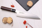 Couteau de chef kiritsuke 21cm japonais artisanal Sukenari HAP40 San Maï manche en bois de rose