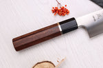 Couteau santoku 19,5cm japonais artisanal Sukenari HAP40 San Maï manche en bois de rose
