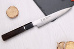 Couteau universel 16,5cm japonais artisanal Sukenari HAP40 San Maï manche en bois de rose