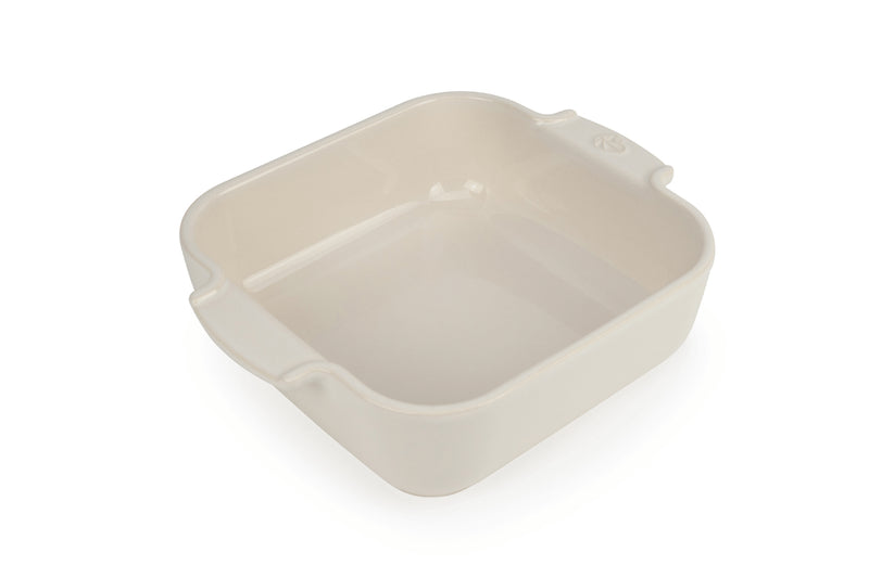 Plat four carré Peugeot Appolia en céramique écru 21x13,6x5,4cm