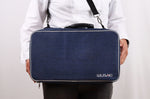 Mallette vide Wusaki bleue pour 21 couteaux et ustensiles + 1 grande poche de rangement