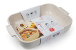 Plat four rectangle Peugeot Appolia en céramique écru 36x23,6x7,5cm