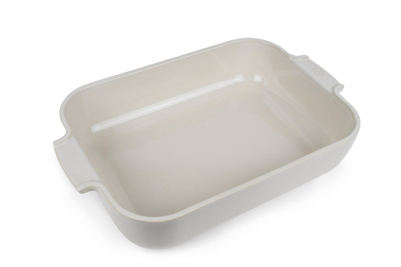 Plat four rectangle Peugeot Appolia en céramique écru 36x23,6x7,5cm