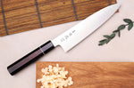 Couteau de chef 21cm japonais artisanal Sukenari ZDP-189 San Maï manche en ébène