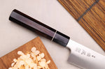 Couteau de chef 21cm japonais artisanal Sukenari ZDP-189 San Maï manche en ébène