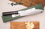 Couteau de chef 21cm japonais artisanal Sukenari ZDP-189 San Maï manche en ébène