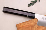 Couteau kiritsuke 24cm japonais artisanal Sukenari ZDP-189 San Maï manche en ébène