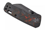 Couteau pliant QSP Penguin Mini 130XSE2 manche en carbone et G10 noir et rouge 8,2cm