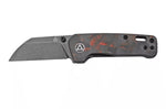 Couteau pliant QSP Penguin Mini 130XSE2 manche en carbone et G10 noir et rouge 8,2cm