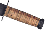Couteau Bowie Herbertz 101018 lame 18cm manche en cuir + étui en cuir + pierre à aiguiser