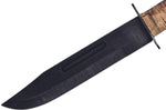 Couteau Bowie Herbertz 101018 lame 18cm manche en cuir + étui en cuir + pierre à aiguiser