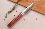 Coffret 3 couteaux Wusaki Pakka X50 pakkawood Santoku + Universel + Office