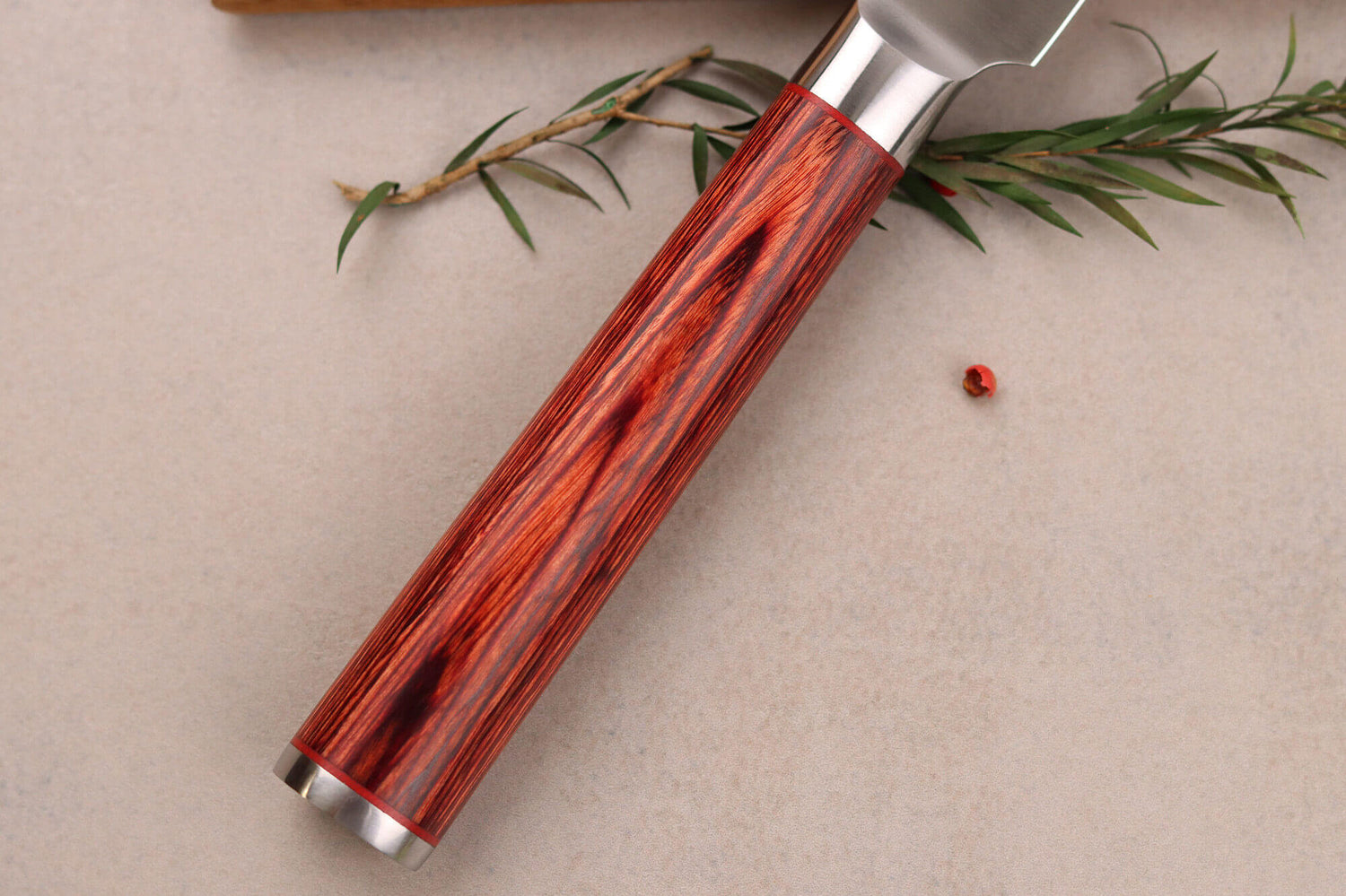 Coffret 2 couteaux Wusaki Pakka X50 pakkawood Santoku + Office
