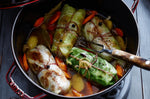Cocotte Staub ronde en fonte émaillée grenadine