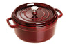 Cocotte Staub ronde en fonte émaillée grenadine - 28cm