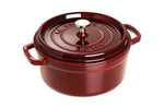 Cocotte Staub ronde en fonte émaillée grenadine - 24cm