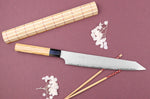 Couteau sujihiki kiritsuke 24cm japonais artisanal Yuzo Damas VG10
