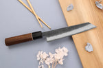 Couteau kiritsuke 15cm japonais artisanal Yuzo Black Nashiji