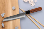 Couteau kiritsuke 15cm japonais artisanal Yuzo Black Nashiji