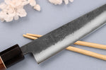 Couteau kiritsuke 15cm japonais artisanal Yuzo Black Nashiji