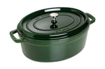 Cocotte Staub ovale en fonte émaillée basilic - 29cm
