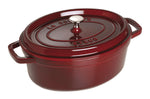 Cocotte Staub ovale en fonte émaillée grenadine - 29cm