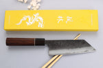 Couteau ko-bunka 13,5cm japonais artisanal Yuzo Black Nashiji