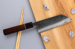 Couteau ko-bunka 13,5cm japonais artisanal Yuzo Black Nashiji